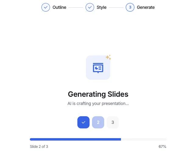 AI generating images for presentation slides