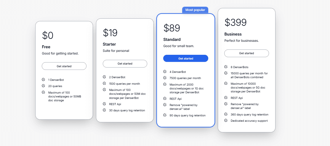 Denser_AI_Pricing
