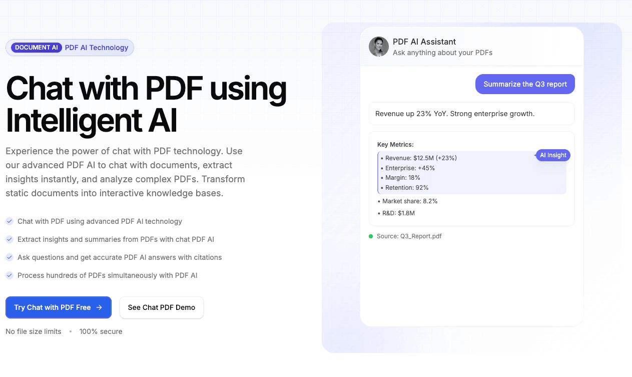 Chat with PDF: AI-Powered PDF Chat Tool