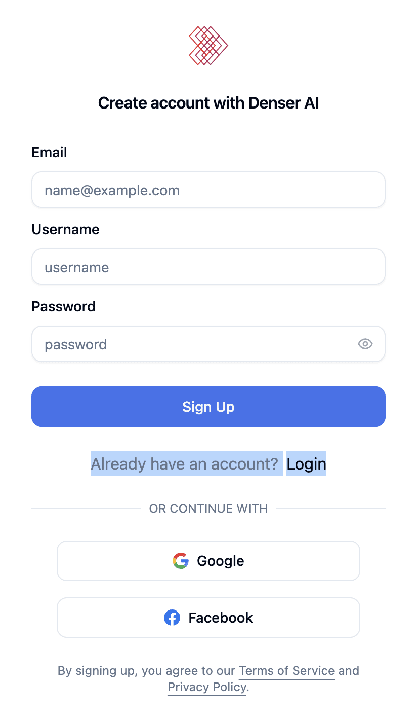 Denser_AI_Sign_Up
