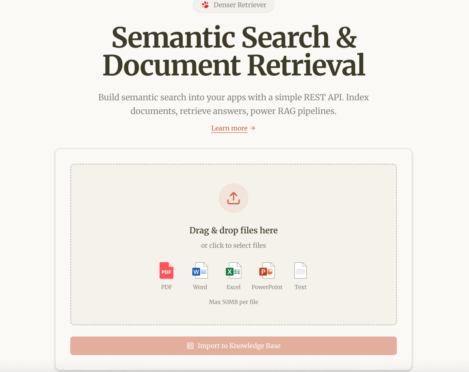 Denser AI RAG retrieval grounding answers in live knowledge sources