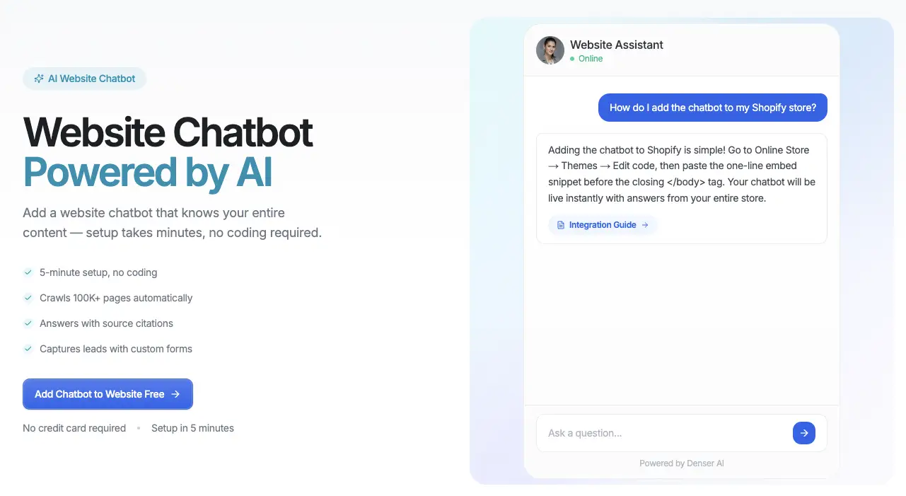 Denser.ai Knowledge Base Chatbot