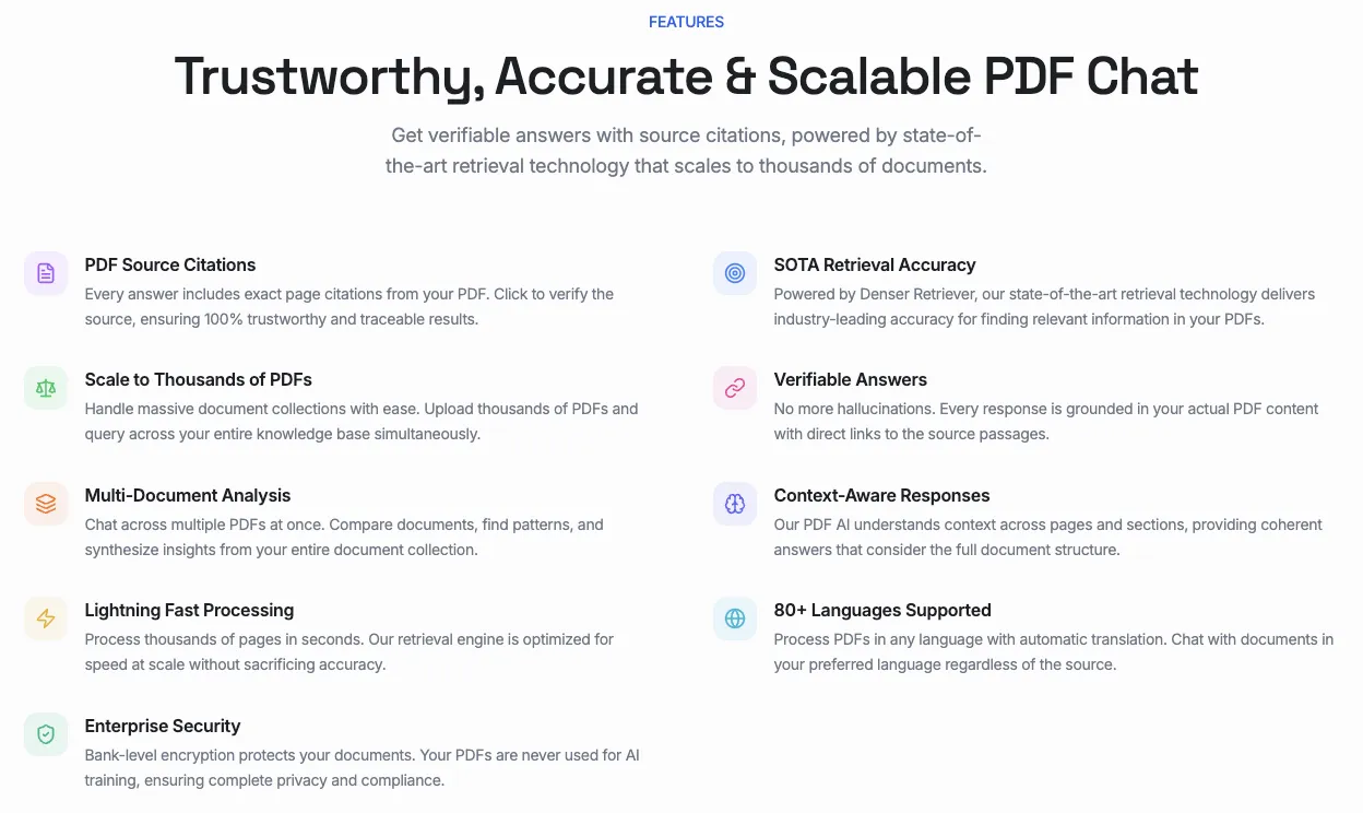 Denser AI document reader with source highlighting