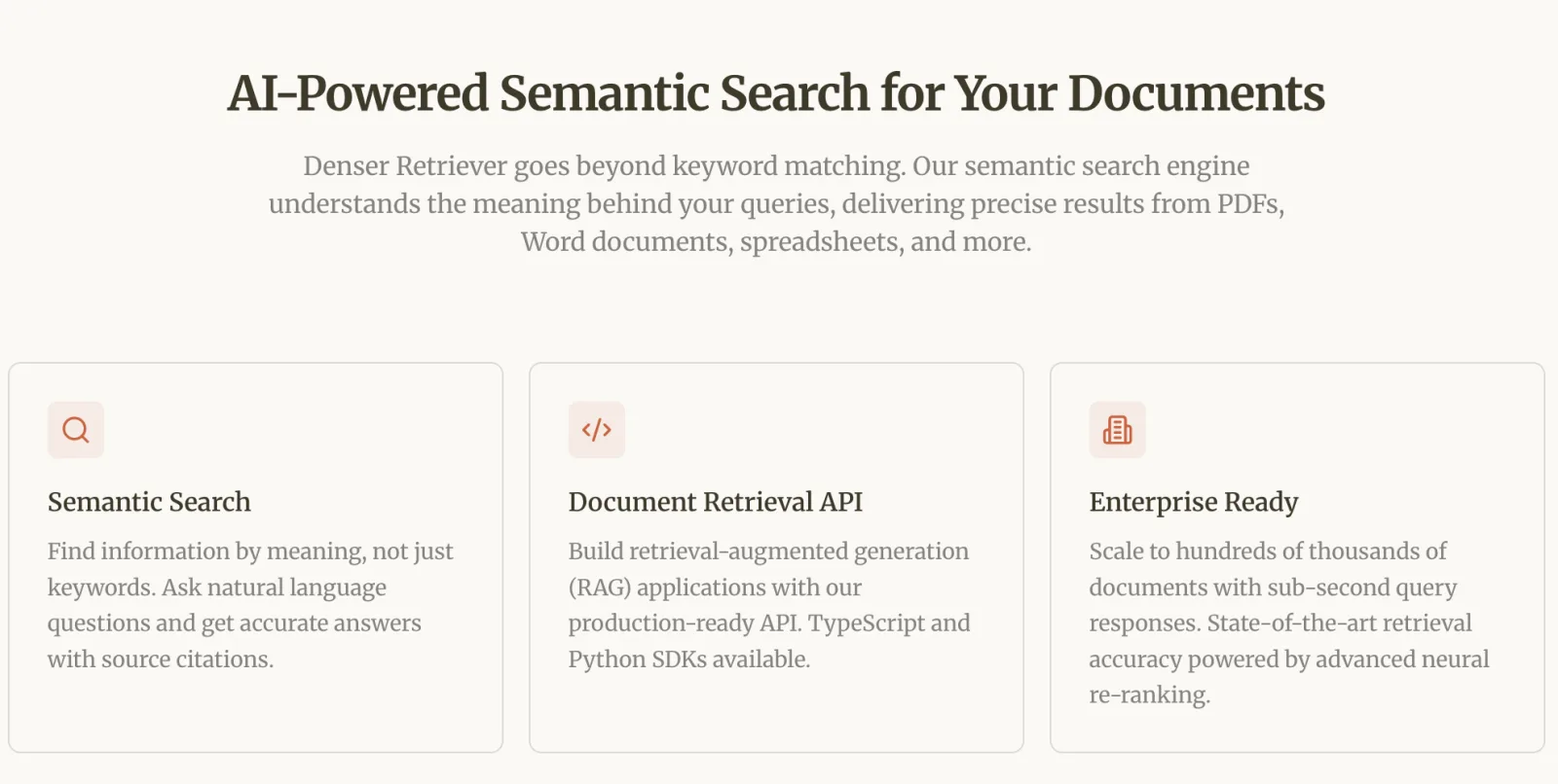Denser AI multi-source search — connecting websites, PDFs, and docs