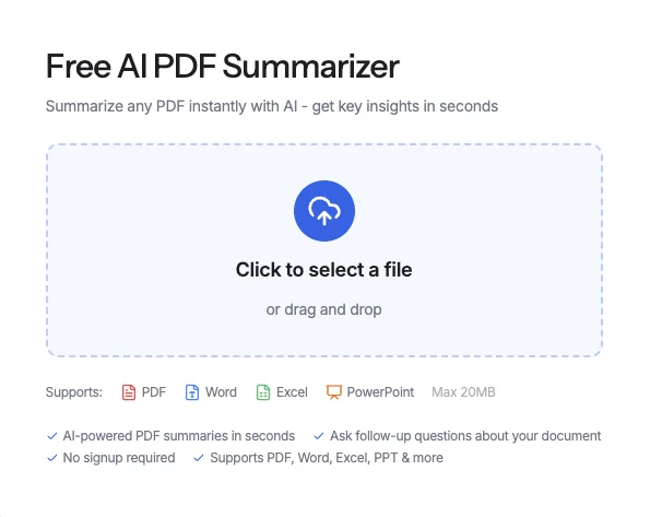 Upload PDF document to Denser AI