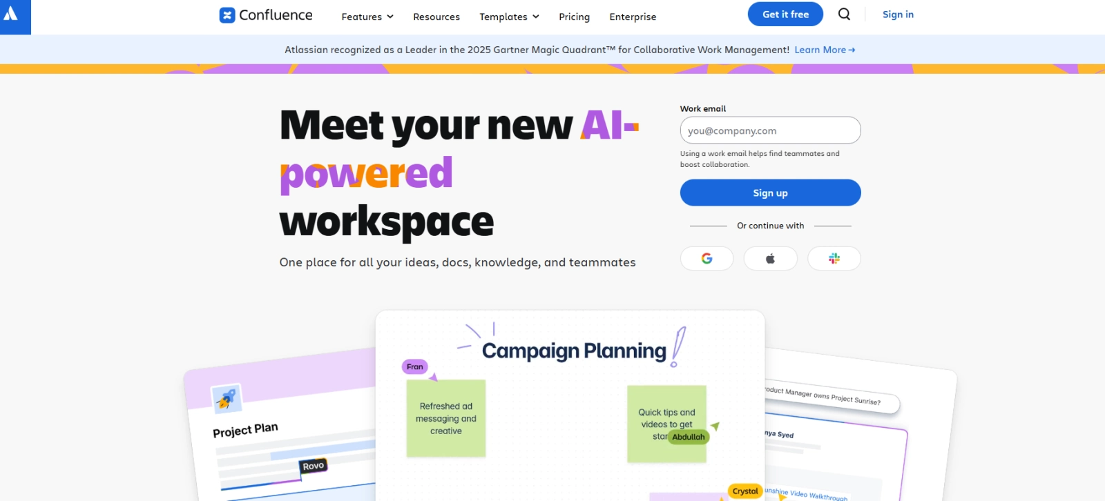 Confluence team workspace and documentation pages