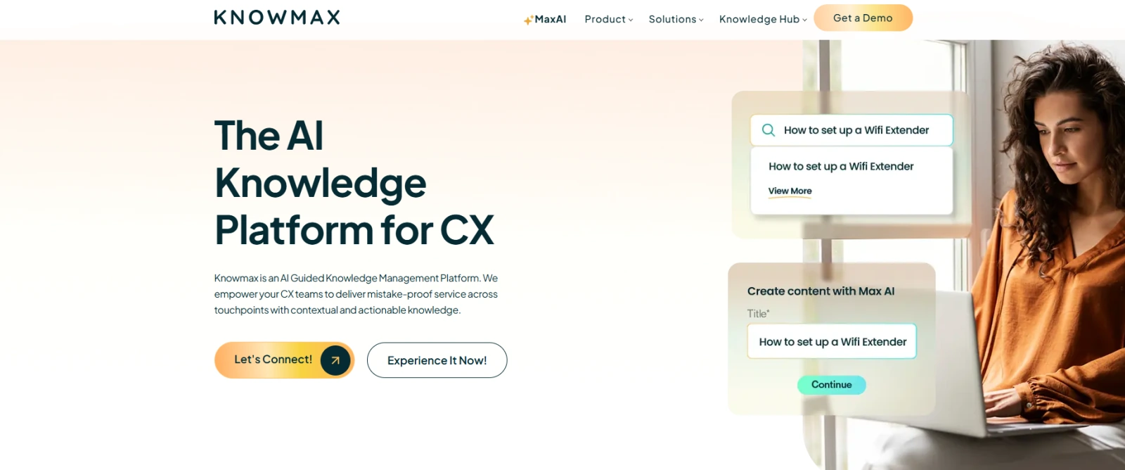 Knowmax contact center knowledge with decision trees and visual guides