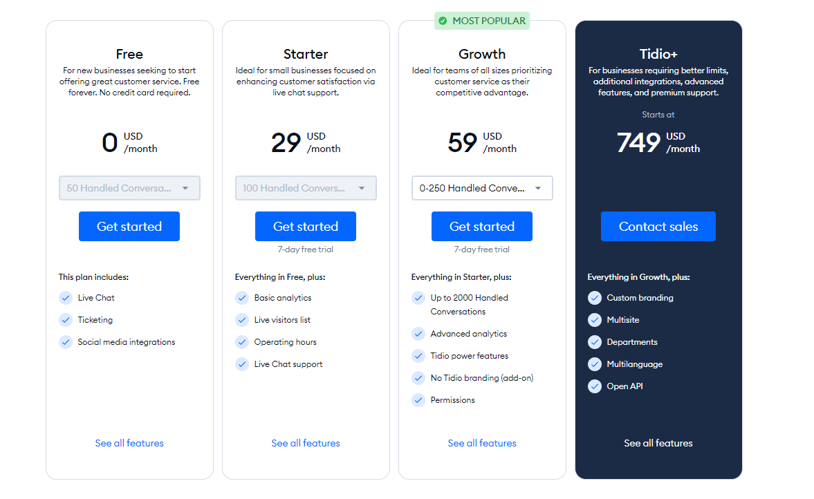 Tidio_pricing