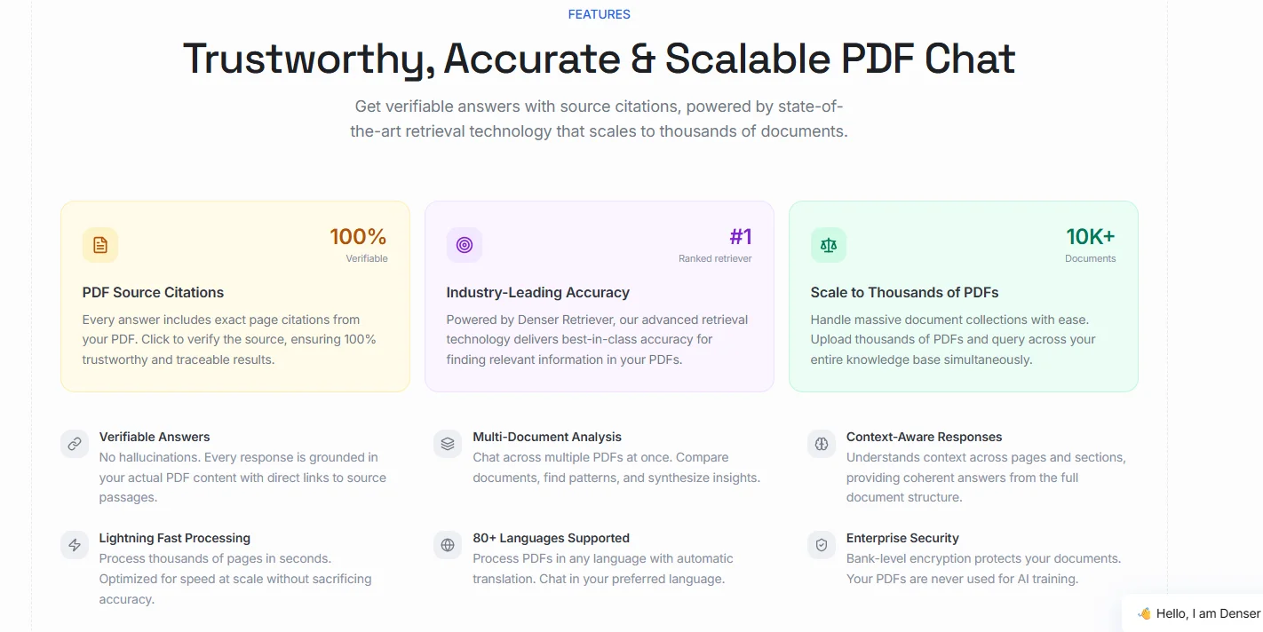 Denser production PDF chat workflow with citations