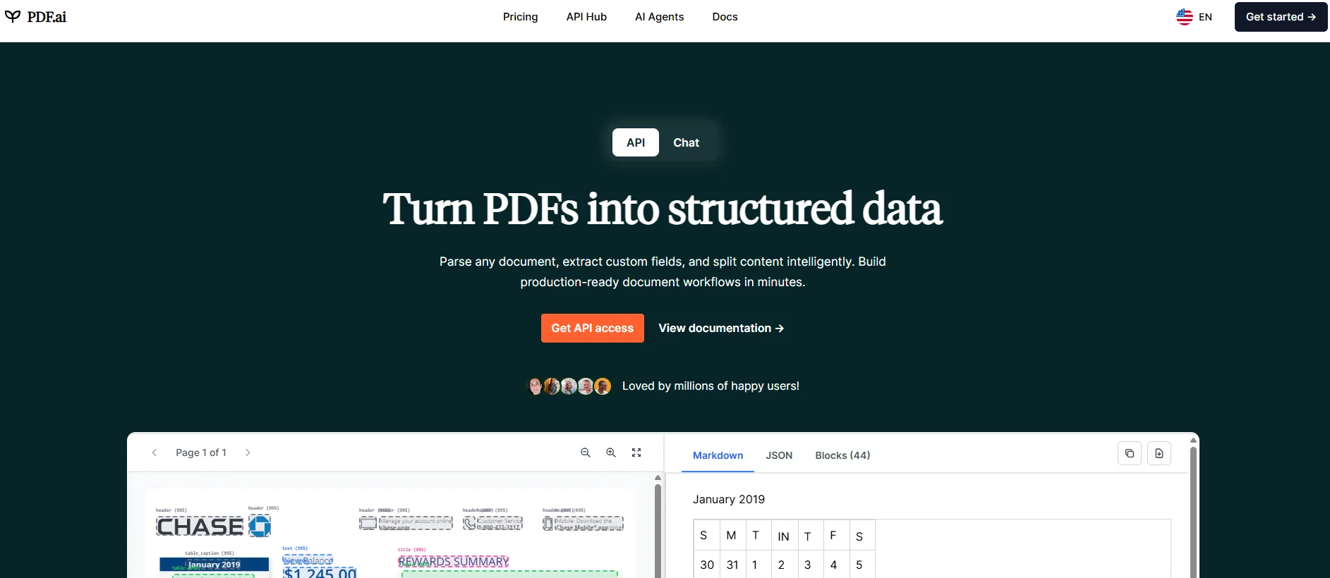PDF.ai API documentation and endpoints