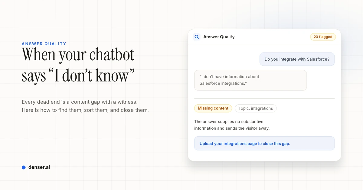 What to Do When Your Chatbot Says "I Don't Know"