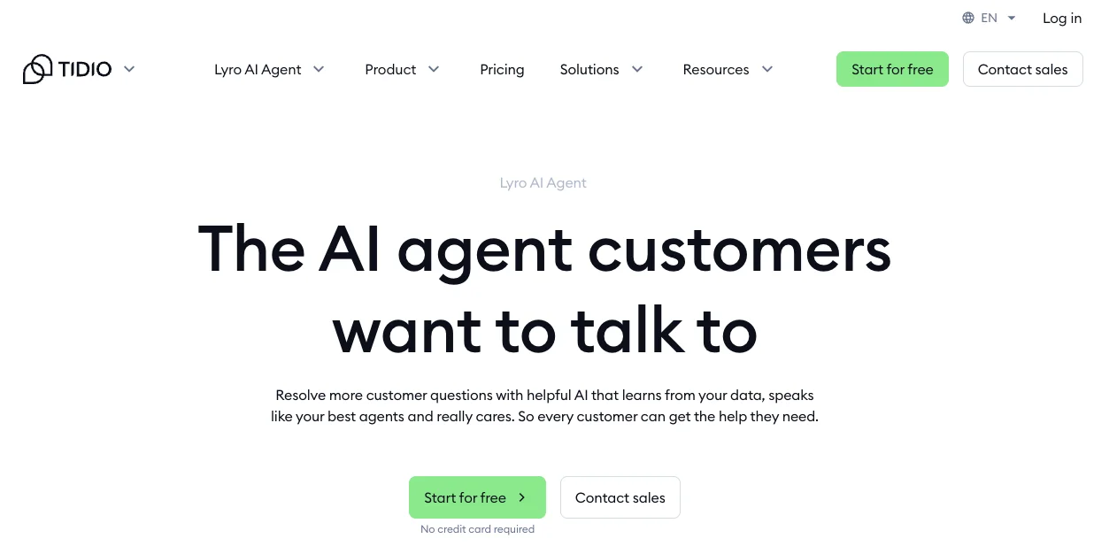 Tidio AI chatbot and live chat interface showing Shopify integration