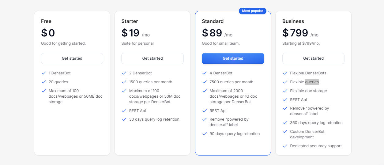 Denser_AI_Pricing_Plans