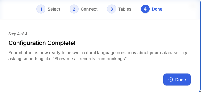Step 4: Database Setup Complete