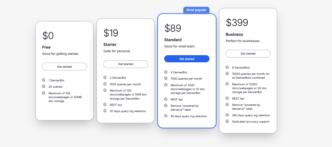 Denser_AI_Pricing