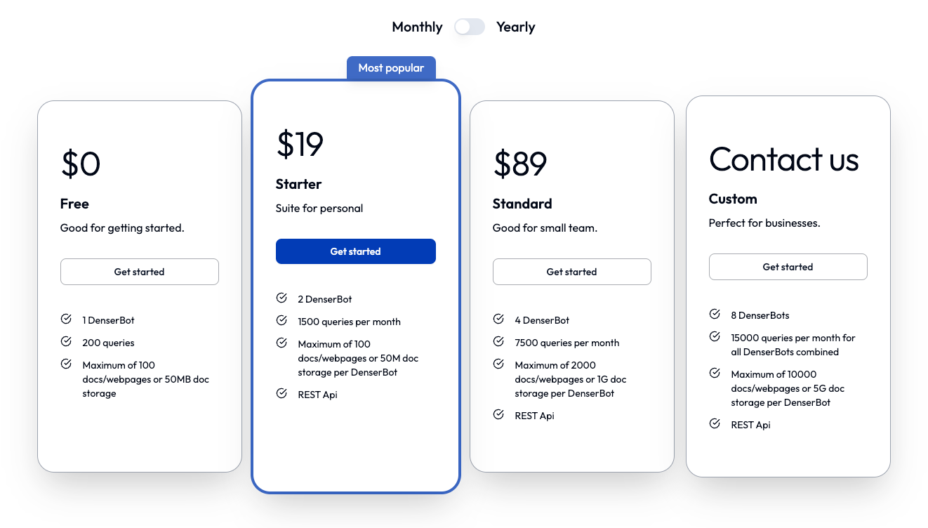 Denser_ai_pricing_2