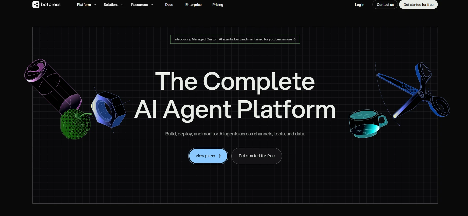 Botpress AI agent platform with visual editor