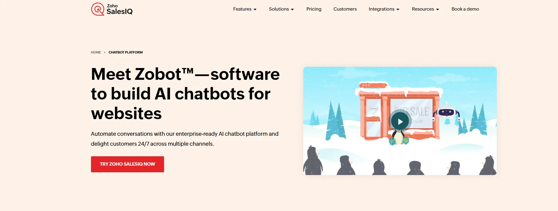 Zoho SalesIQ live chat and visitor tracking