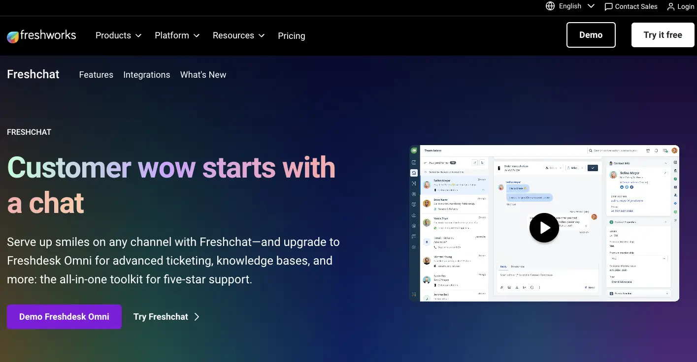Freshchat messaging platform