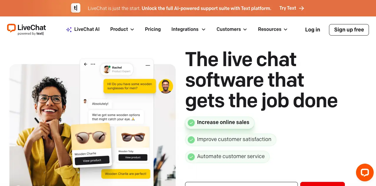 LiveChat software platform